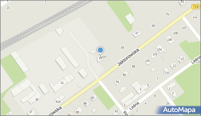 Żyrardów, Jaktorowska, 43, mapa Żyrardów