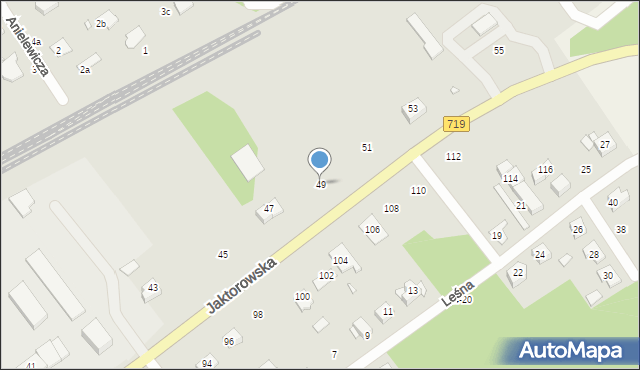 Żyrardów, Jaktorowska, 49, mapa Żyrardów