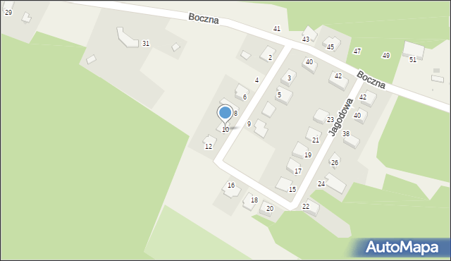 Żyrowa, Jagodowa, 10, mapa Żyrowa