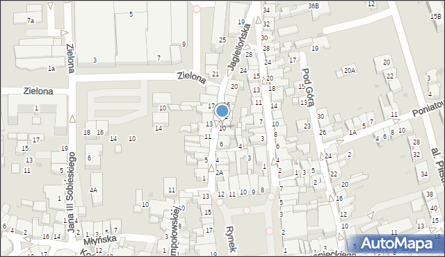 Żywiec, Jagiellońska, 10, mapa Żywiec