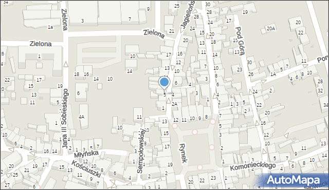Żywiec, Jagiellońska, 5, mapa Żywiec