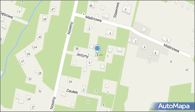 Adamów-Wieś, Jeżyny, 5, mapa Adamów-Wieś