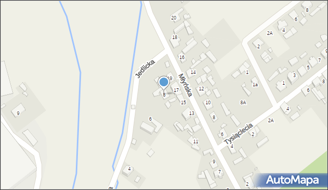 Antoniów, Jedlicka, 8, mapa Antoniów