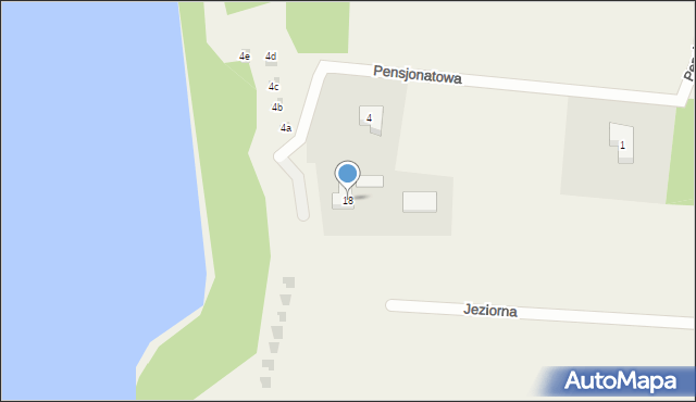 Bakałarzewo, Jeziorna, 18, mapa Bakałarzewo