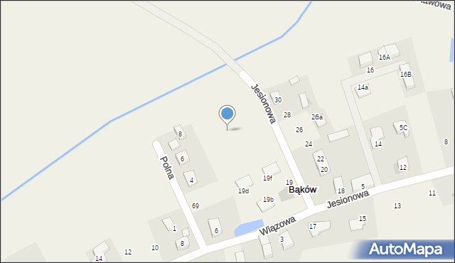Bąków, Jesionowa, 21g, mapa Bąków