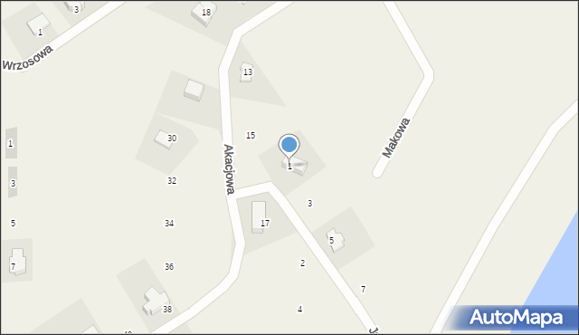 Bartąg, Jeziorna, 1, mapa Bartąg