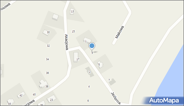 Bartąg, Jeziorna, 3, mapa Bartąg