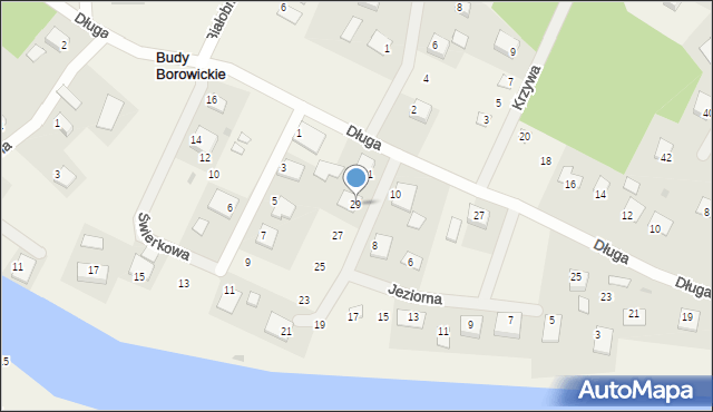 Białobrzegi, Jeziorna, 29, mapa Białobrzegi