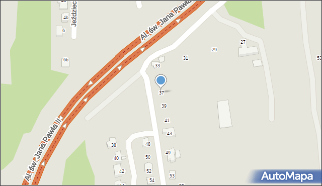 Bielsko-Biała, Jeździecka, 37, mapa Bielsko-Białej