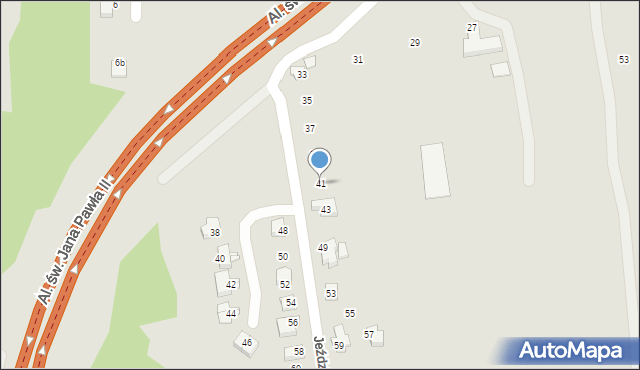 Bielsko-Biała, Jeździecka, 41, mapa Bielsko-Białej