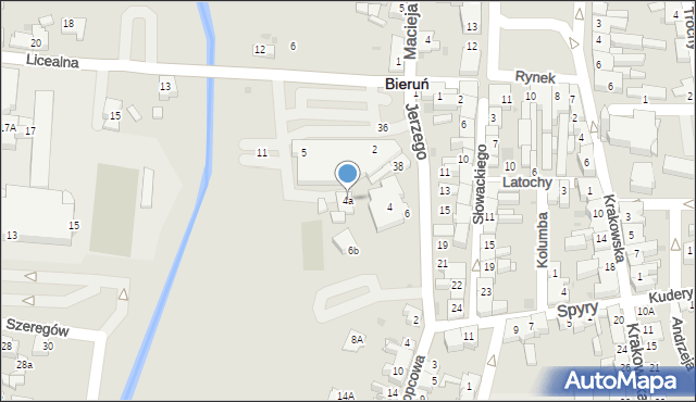 Bieruń, Jerzego, 4a, mapa Bieruń