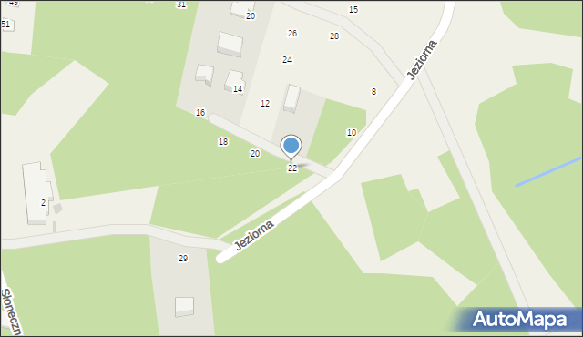 Bieszkowice, Jeziorna, 22, mapa Bieszkowice