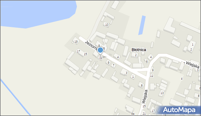 Błotnica, Jeziorna, 11, mapa Błotnica