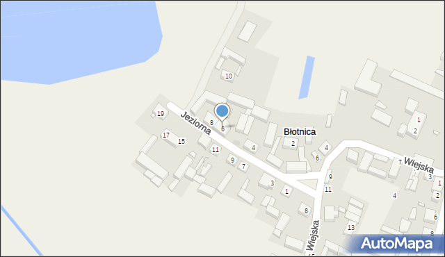 Błotnica, Jeziorna, 6, mapa Błotnica