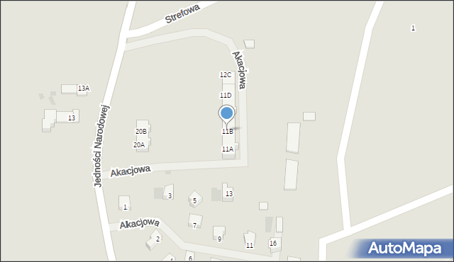 Bobolice, Jedności Narodowej, 11B, mapa Bobolice