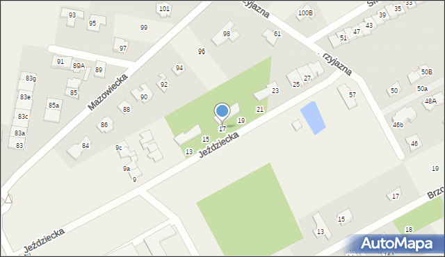 Bobrowiec, Jeździecka, 17, mapa Bobrowiec