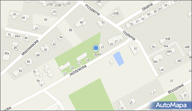 Bobrowiec, Jeździecka, 21, mapa Bobrowiec