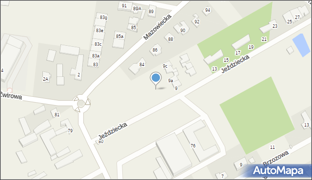 Bobrowiec, Jeździecka, 7a, mapa Bobrowiec