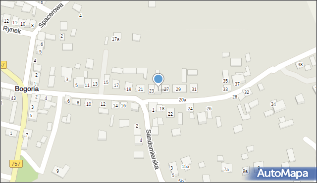 Bogoria, Jędrusiów, 25, mapa Bogoria