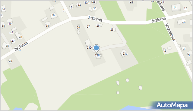 Borkowo, Jeziorna, 23c, mapa Borkowo
