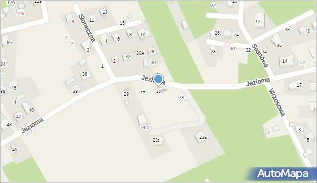 Borkowo, Jeziorna, 25, mapa Borkowo