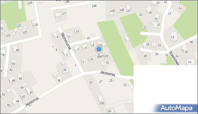 Borkowo, Jeziorna, 30A, mapa Borkowo