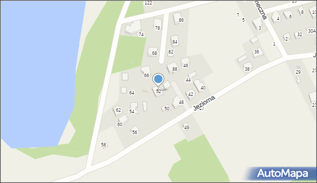 Borkowo, Jeziorna, 52, mapa Borkowo