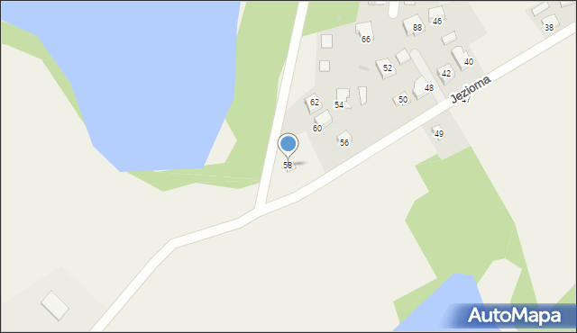 Borkowo, Jeziorna, 58, mapa Borkowo