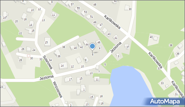 Borkowo, Jeziorna, 6, mapa Borkowo