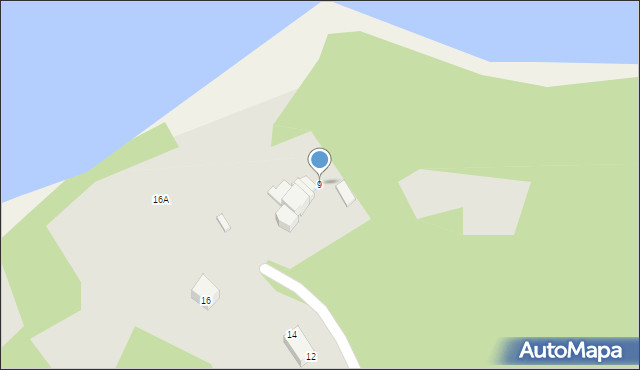 Borne Sulinowo, Jeziorna, 9, mapa Borne Sulinowo