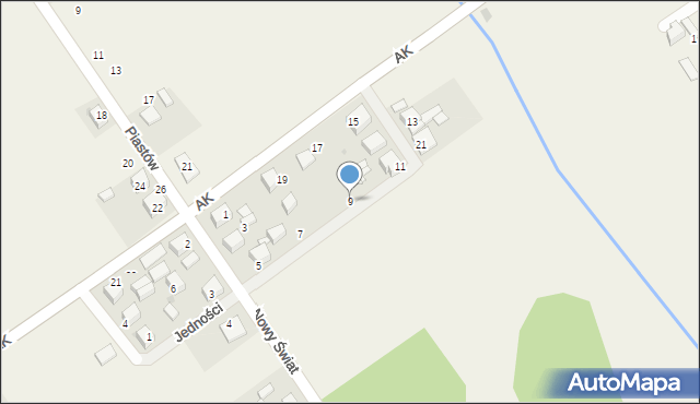 Boruszowice, Jedności, 9, mapa Boruszowice