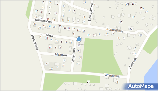 Brenno, Jeżynowa, 10, mapa Brenno