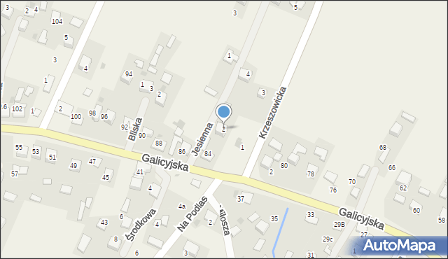 Brodła, Jesienna, 2, mapa Brodła