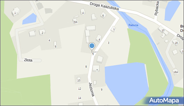 Brodnica Dolna, Jeziorna, 6, mapa Brodnica Dolna