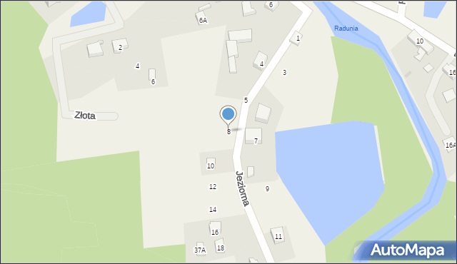 Brodnica Dolna, Jeziorna, 8, mapa Brodnica Dolna