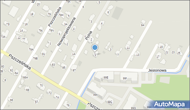 Brwinów, Jesionowa, 1, mapa Brwinów