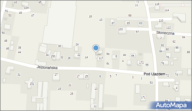 Brzezie, Jeziorańska, 12, mapa Brzezie