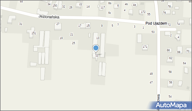 Brzezie, Jeziorańska, 149, mapa Brzezie