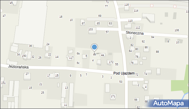 Brzezie, Jeziorańska, 4b, mapa Brzezie