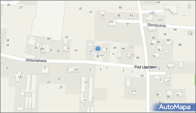 Brzezie, Jeziorańska, 6c, mapa Brzezie