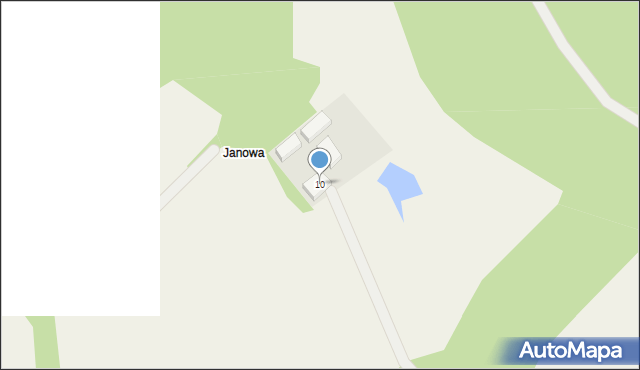 Brzeźno Szlacheckie, Jeziorna, 10, mapa Brzeźno Szlacheckie