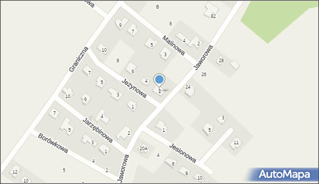 Brzozówka, Jeżynowa, 2, mapa Brzozówka