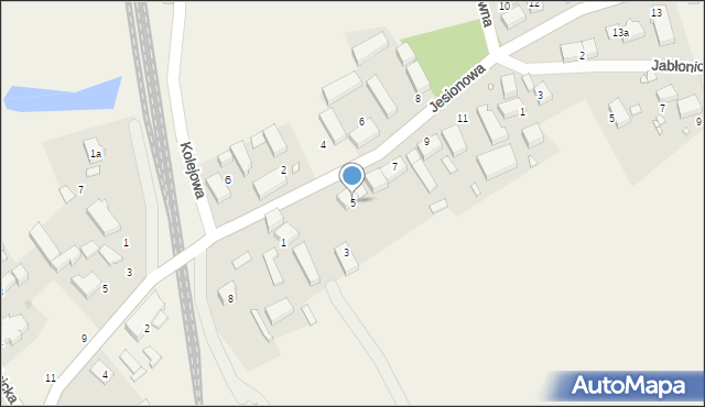 Bukowice, Jesionowa, 5, mapa Bukowice