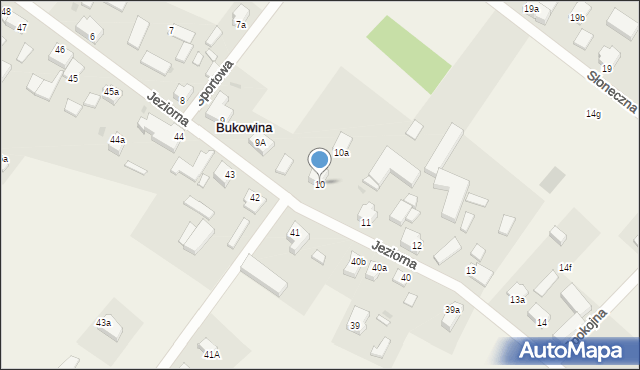 Bukowina, Jeziorna, 13, mapa Bukowina