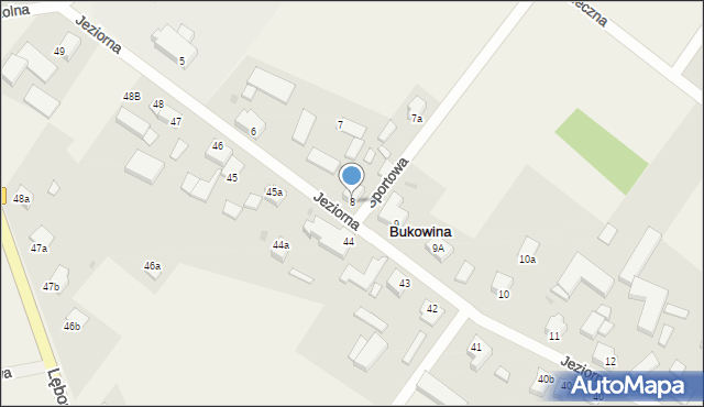 Bukowina, Jeziorna, 7, mapa Bukowina