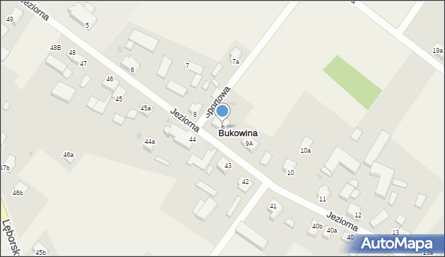 Bukowina, Jeziorna, 9, mapa Bukowina