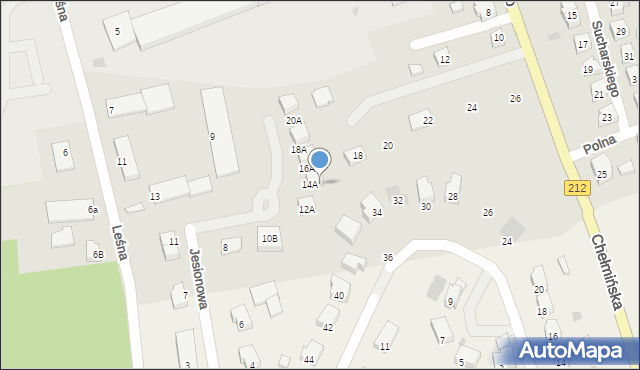 Bytów, Jesionowa, 14B, mapa Bytów