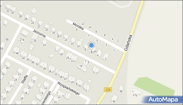 Bytów, Jeziorna, 6, mapa Bytów