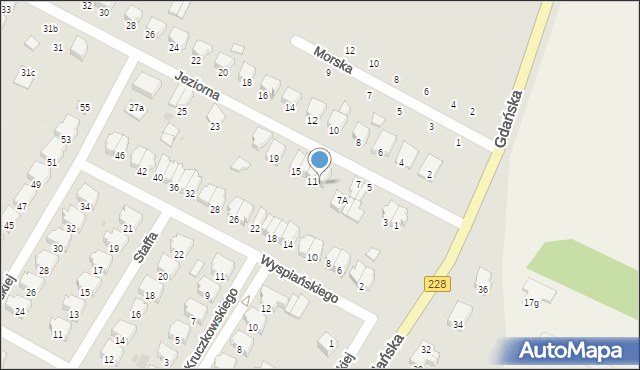 Bytów, Jeziorna, 9, mapa Bytów