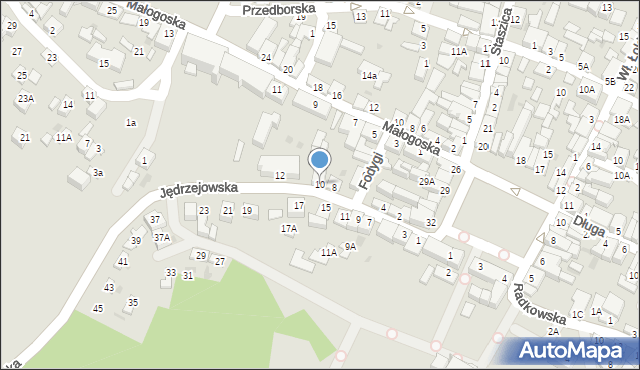 Chęciny, Jędrzejowska, 10, mapa Chęciny